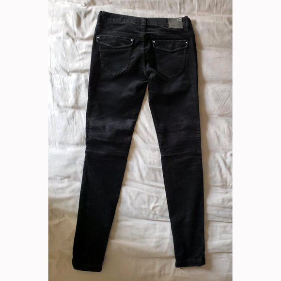 Armani Exchange Black Moto Style Cords Corduroy Pants - Picture 2 of 6